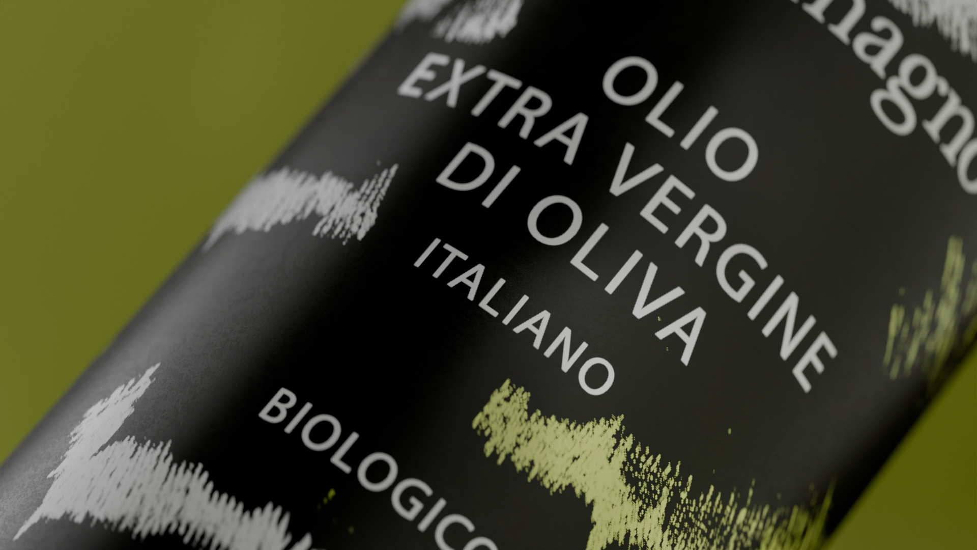Packaging olio prediomagno dettaglio